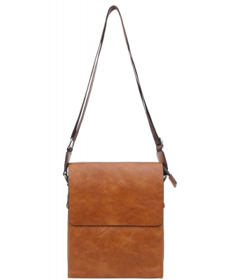 Modern Plain Crossbody Bag  C5-1017 BROWN